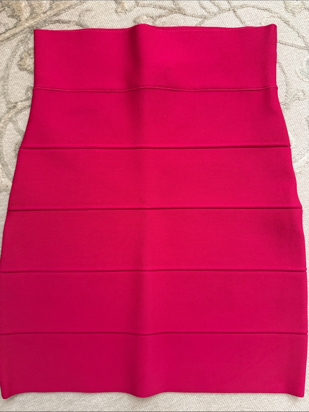 BCBGMaxAzria Fitted Mini Bandage Skirt in Hot Pink